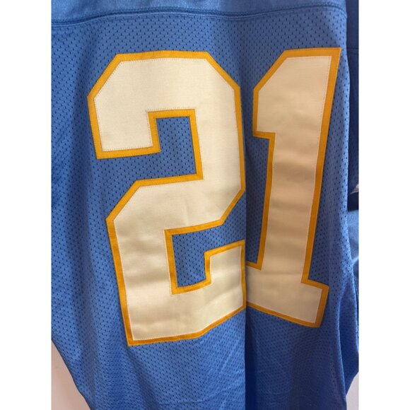 Vintage Chargers Jeresey Reebok NFL Mens Jersey Size 50 Nylon Blue Number 21 - Picture 8 of 13